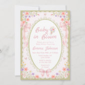 Baby in Bloom Wildflower Pretty Baby Shower 招待状 (正面)