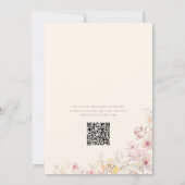 Baby In Bloom Wildflower QR ベビーシャワー 招待状 (裏面)