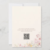 Baby In Bloom Wildflower QR Baby Shower 招待状 (裏面)