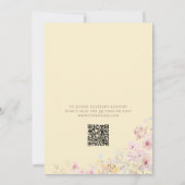 Baby In Bloom Wildflower QR Yellow Baby Shower 招待状 (裏面)