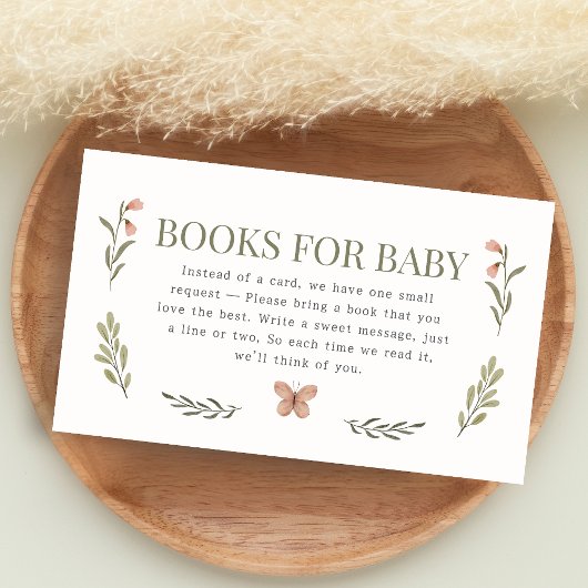 Baby in Bloom Wildflower Shower Books for Baby エンクロージャーカード