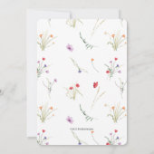 Baby in Bloom-Wildflower Spring Baby Girl Shower  招待状 (裏面)