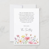 Baby in Bloom Wildflower Thank you Cards サンキューカード (裏面)