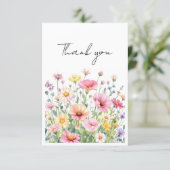 Baby in Bloom Wildflower Thank you Cards サンキューカード (スタンド正面)