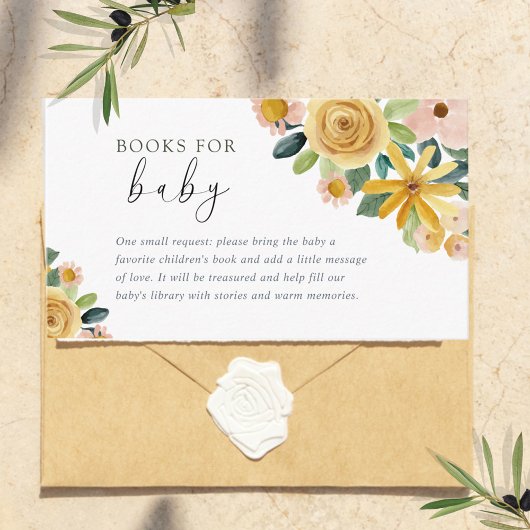 Baby in Bloom Yellow Floral Book for Baby エンクロージャーカード
