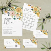 Baby in Bloom Yellow Floral Book for Baby エンクロージャーカード