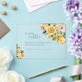 Baby in Bloom Yellow Floral Diaper アクリル招待状 (インサイチュ (ウェディング))