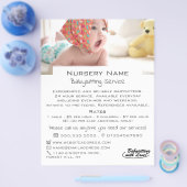 Baby in Cot, Babysitter, Daycare, Nursery Advert チラシ (シングル)