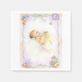 Baby infant baptism christening design スタンダードカクテルナプキン