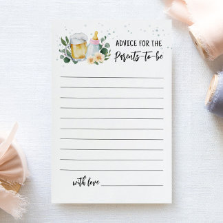 Baby Is Brewing Advice for parents to be Card Pink