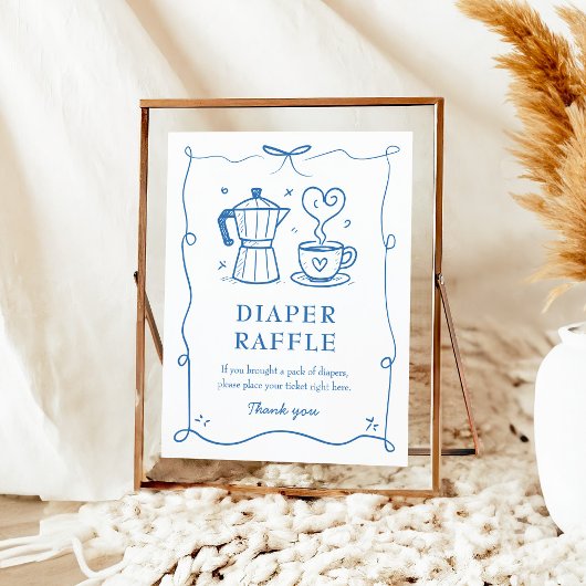 Baby is Brewing Baby Shower Diaper Raffle Game ポスター