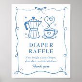 Baby is Brewing Baby Shower Diaper Raffle Game ポスター (正面)