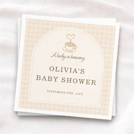 Baby is Brewing Baby Shower Party スタンダードカクテルナプキン