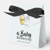 Baby is Brewing Beer Baby Bottle Blue Baby Shower フェイバーボックス (正面)