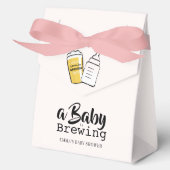 Baby is Brewing Beer Baby Bottle Pink Baby Shower フェイバーボックス (正面)