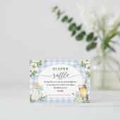 Baby Is Brewing Beer Baby Shower Boy Diaper Raffle エンクロージャーカード (スタンド正面)