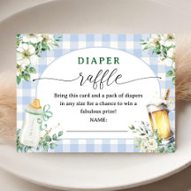 Baby Is Brewing Beer Baby Shower Boy Diaper Raffle