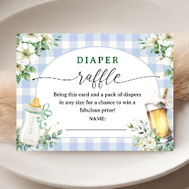 Baby Is Brewing Beer Baby Shower Boy Diaper Raffle エンクロージャーカード