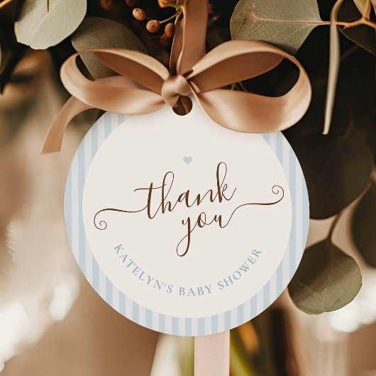 Baby Is Brewing Blue Striped フェイバータグ