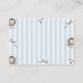 Baby Is Brewing Blue Stripes Books for Baby Card エンクロージャーカード (裏面)