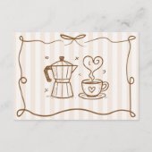 Baby Is Brewing Coffee Advice and Wishes エンクロージャーカード (裏面)