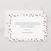 Baby is Brewing Coffee Baby Shower サンキューカード (裏面)