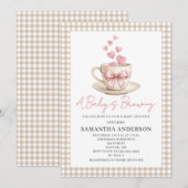 Baby Is Brewing Coffee Baby Shower  招待状 (正面/裏面)
