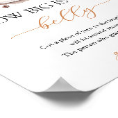 Baby is Brewing Coffee Baby Shower Belly Sign ポスター (角)