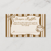 Baby is brewing coffee baby shower diaper raffle エンクロージャーカード (正面)