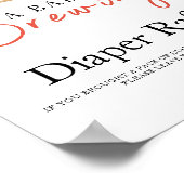 Baby is brewing coffee baby shower diaper raffle  ポスター (角)