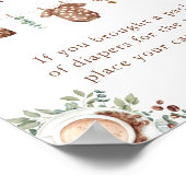 Baby Is Brewing Coffee Baby Shower Diaper Raffle  ポスター (角)