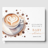 Baby is Brewing Coffee Baby Shower Guest Book ゲストブック (正面)