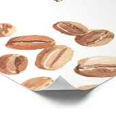 Baby is Brewing Coffee Baby Shower Welcome Sign ポスター (角)