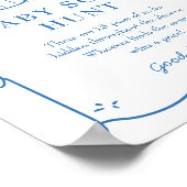 Baby is Brewing Coffee Baby Sock Hunt Sign ポスター (角)