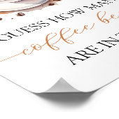 Baby is Brewing Coffee Bean Guessing Game Sign ポスター (角)