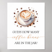 Baby is Brewing Coffee Bean Guessing Game Sign ポスター (正面)