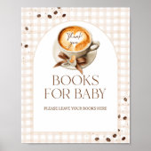 Baby is Brewing Coffee Bean Theme Baby Shower Book ポスター (正面)