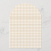 Baby is Brewing Coffee Gingham Baby Shower 招待状 (裏面)