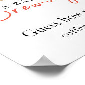 Baby is brewing coffee How many coffee beans ポスター (角)