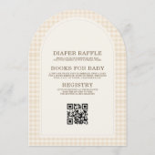 Baby is Brewing Coffee QR Code Baby Shower 招待状 (裏面)