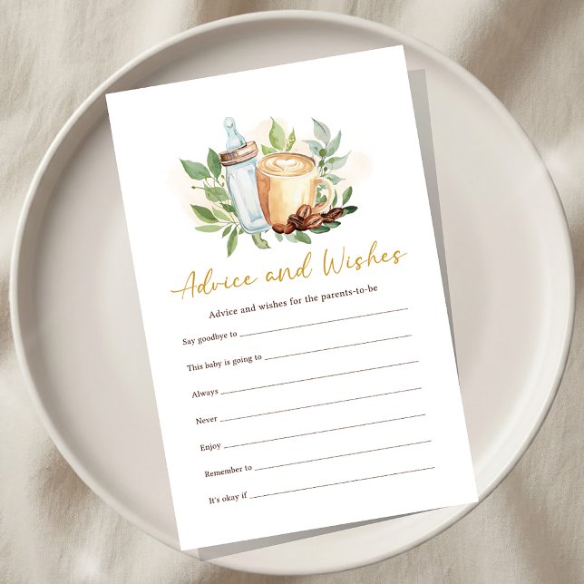 Baby is Brewing Coffee Shower Advice and Wish Game (クリエイターアップロード済み)