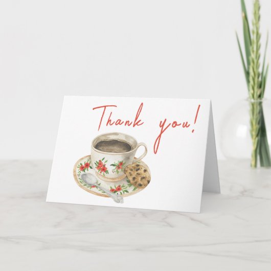 Baby is Brewing Coffee Thank you サンキューカード (正面)