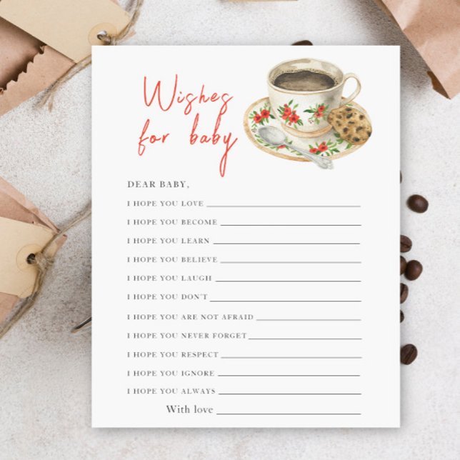 Baby is brewing coffee - wishes for baby (クリエイターアップロード済み)