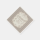 Baby is Brewing Espresso Coffee Baby Shower スタンダードカクテルナプキン (角)