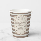 Baby is Brewing Espresso Coffee Cafe Baby Shower 紙コップ (裏面)