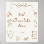 Baby is Brewing Hand Drawn Hot Chocolate Bar ポスター (正面)