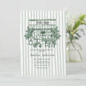  baby is brewing Home cafe themed BABY Shower 招待状 (スタンド正面)