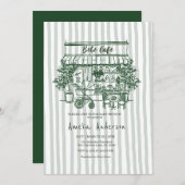  baby is brewing Home cafe themed BABY Shower 招待状 (正面/裏面)