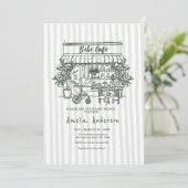 baby is brewing Home cafe themed BABY Shower 招待状 (スタンド正面)