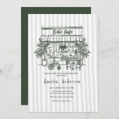 baby is brewing Home cafe themed BABY Shower 招待状 (正面/裏面)